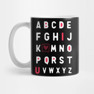 ABCD I Love You Mug